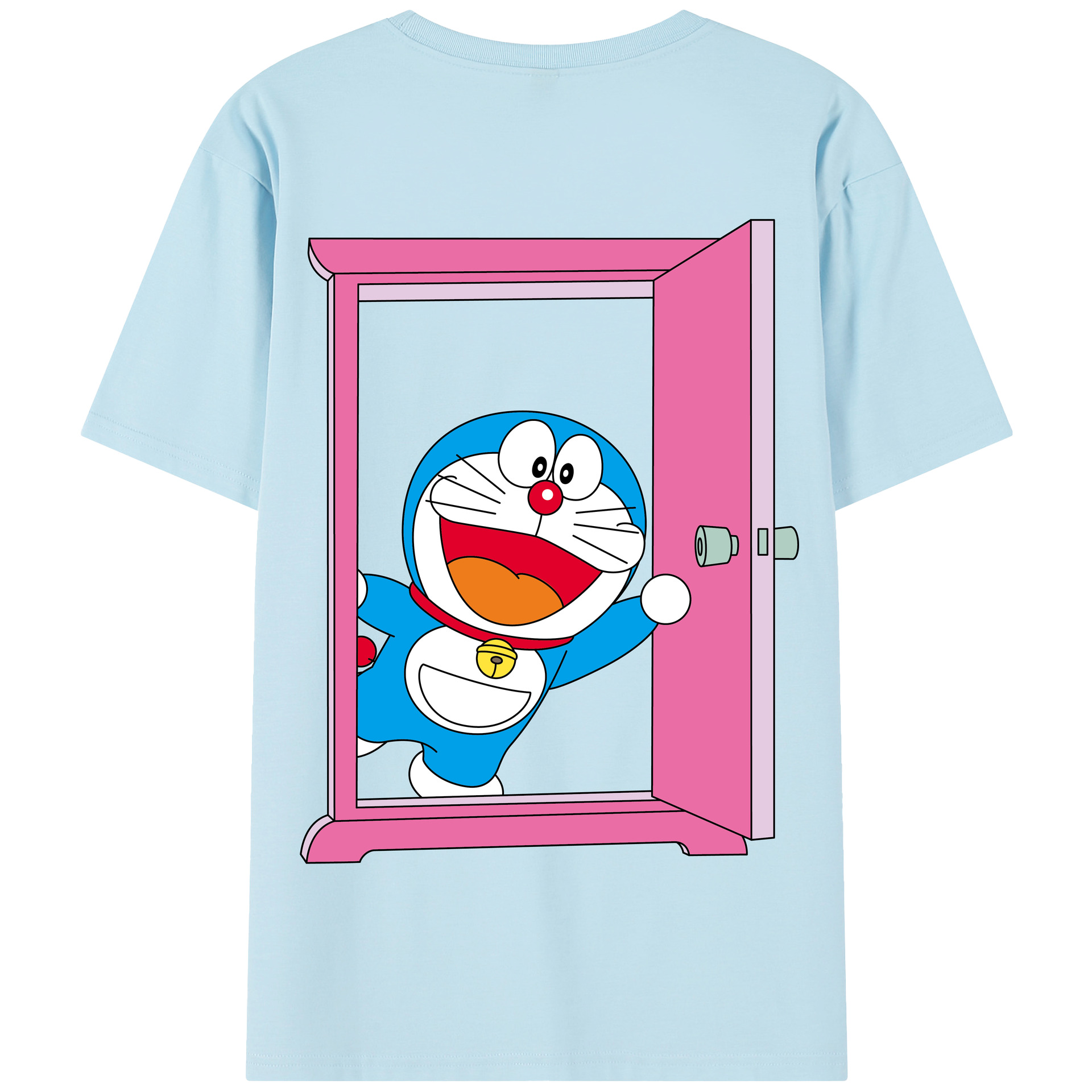 （画像用） ドラえもん Doraemon 綿100％半袖Tシャツ（背面プリント）